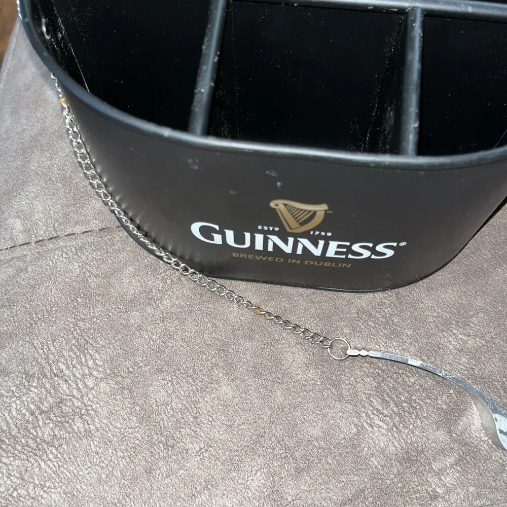 Guinness Metal Beer Holder  6-pack With Opener - Picture 4 of 7